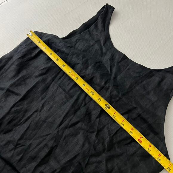 Reformation Rosemond Linen Dress Black Back Scoop Size 10 - Picture 5 of 9